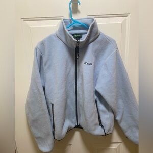 Cozy Vintage EMS Powder Blue Fleece Zip-Up Jacket, Women's Medium